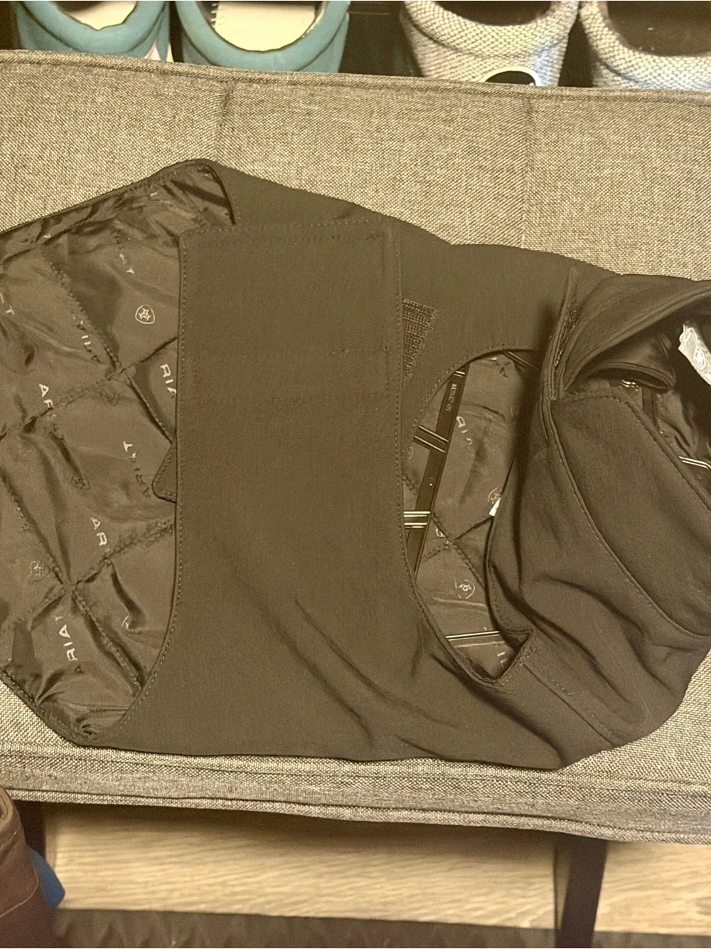 Ariat Black Undershirt with White Piping